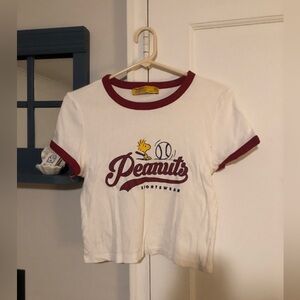 Peanuts Baseball Crop Top